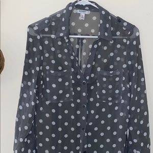 Polkadot sheer blouse